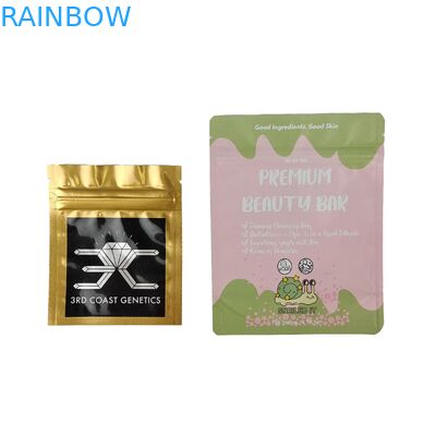 Glossy kết thúc cửa sổ phía trước Mylar túi cho kẹo hoa Ziplock túi chống mùi đứng lên túi