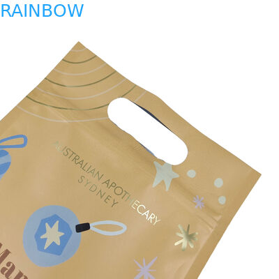 Thiết kế tùy chỉnh in hình vuông phẳng bên dưới mặt Gusset nhựa Mylar Foil Logo Bao bì túi dễ dàng rách túi niêm phong