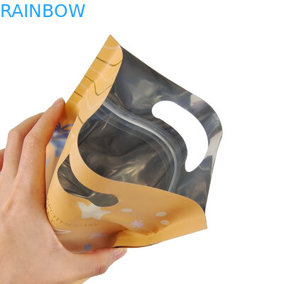 Thiết kế tùy chỉnh in hình vuông phẳng bên dưới mặt Gusset nhựa Mylar Foil Logo Bao bì túi dễ dàng rách túi niêm phong