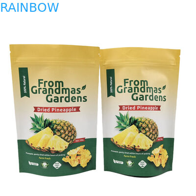 Đơn giản in ấn được sử dụng nhiều lần vàng Kraft giấy túi Digital in ấn thân thiện với môi trường túi Mylar