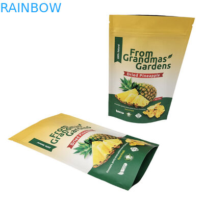 Nhập xưởng bán buôn Biodegradable tái chế Kraft giấy túi chất lượng thực phẩm đứng lên túi cho dứa khô