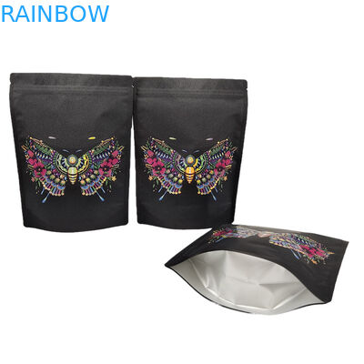 Bán nóng tùy chỉnh Thẻ chống mùi đứng với Logo in kỹ thuật số Thẻ Mylar phân hủy sinh học có thể đóng lại