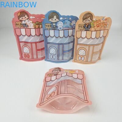 In khắc Matte Print Mylar Stand Up Poch Packaging Bag Nhiệt tái khóa Raisin Easy Tear Notch Ziplock Bags