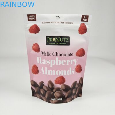 Laminated Plastic Stand Up Food Bags có thể đóng lại Bao bì thiết kế in tùy chỉnh Ziplock Poly Bag pouch cho trái cây khô