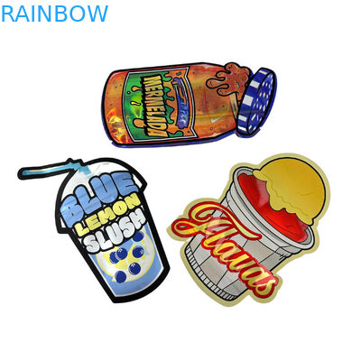 tái chế đặc biệt tùy chỉnh hình dạng cắt đứt 7 14 28g kẹo cao su chống trẻ em nhựa nhôm kẹo túi Mylar