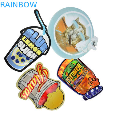 tái chế đặc biệt tùy chỉnh hình dạng cắt đứt 7 14 28g kẹo cao su chống trẻ em nhựa nhôm kẹo túi Mylar