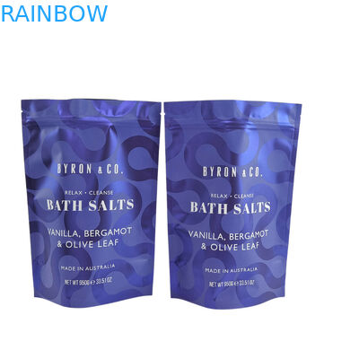 Matte in có thể đóng lại bao bì túi khóa khóa khóa nhựa tắm muối cơ thể quét đứng lên túi với khóa khóa