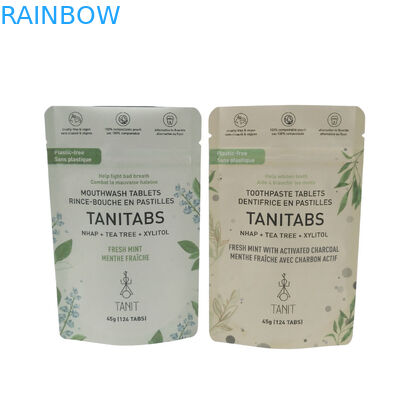 Túi đóng gói thực phẩm Biodegradable đứng lên nhựa Zipper nhôm giấy bao bì tùy chỉnh túi matte Biodegradable