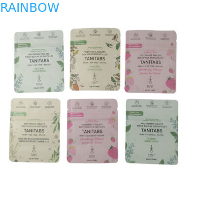 Eco Friendly Ziplock Stand Up Food Packaging 100% Chất phân hủy sinh học Kraft giấy túi túi