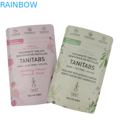 Eco Friendly Ziplock Stand Up Food Packaging 100% Chất phân hủy sinh học Kraft giấy túi túi