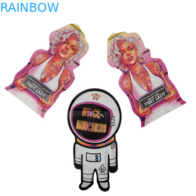 Thùng in tùy chỉnh Mylar chống mùi đứng lên túi kẹo đóng gói thực phẩm 3.5g Mylar Ziplock túi với cửa sổ