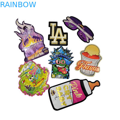 3.5g Bao bì tùy chỉnh và in logo đặc biệt đặc biệt hình dạng bên trong in hình ba chiều cắt Mylar túi