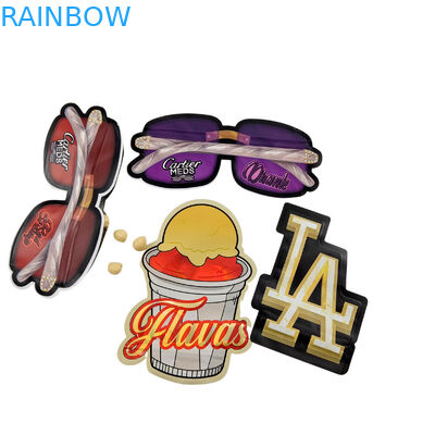 3.5g Bao bì tùy chỉnh và in logo đặc biệt đặc biệt hình dạng bên trong in hình ba chiều cắt Mylar túi