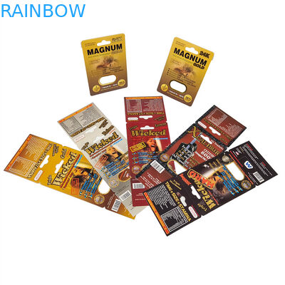 Sản phẩm bán nóng Thuốc Rhino Honey Seal Nhựa nhôm tinh khiết Laminated sachets chai Thẻ hiệu ứng 3D Thẻ hiển thị hộp đóng gói