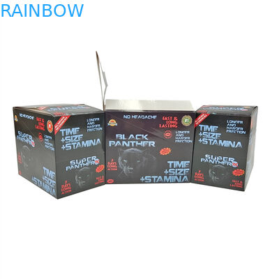 Thiết kế tùy chỉnh Black Bull Rhino Honey 2023 Hot Sell Rhino Pills Thẻ hiển thị giấy tùy chỉnh cho bao bì thuốc Rhino