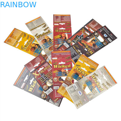 in tùy chỉnh bán nóng nâng cao mũi tê viên đóng gói cho nam giới Bảng chứng khoán giấy hộp thẻ giấy