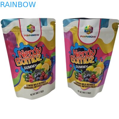 in ấn tùy chỉnh in ấn kỹ thuật số in ấn MOQ thấp màu đen đứng lên túi nhôm giấy bao bì túi