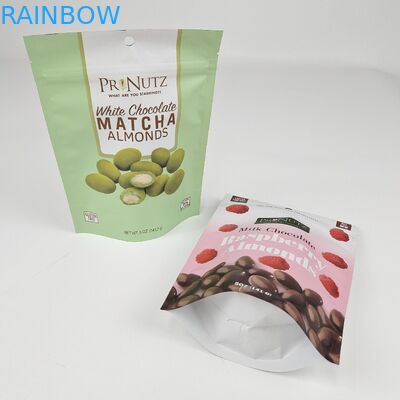 Tùy chỉnh có thể đóng lại đứng lên túi nhôm dẻo Doypack Zipper Mylar kẹo đồ ăn nhẹ Lưu trữ túi bọc thực phẩm nhựa