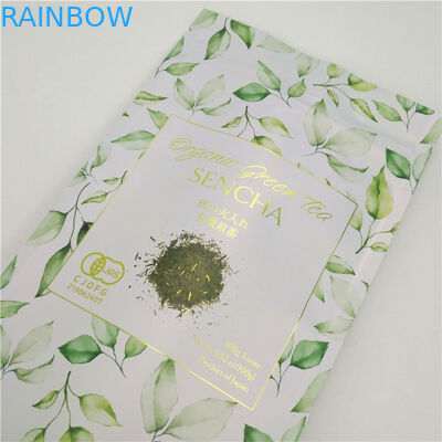 co thân thiện 3 bên túi giấy kraft kín nhiệt tái chế logo màu đen in nhỏ 5 gram túi giấy