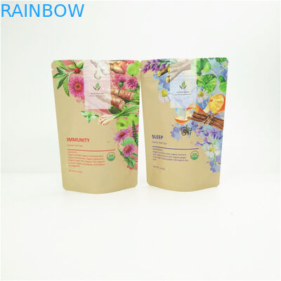 Túi nhựa tùy chỉnh Ziplock Aluminium Foil Tea Packaging Stand Up Pouch Proof Mylar Bag For Coffee