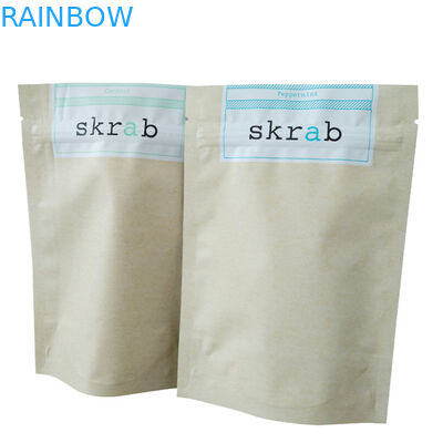 Các túi giấy bạc đứng với thiết kế gói Doy cho bao bì tẩy cơ thể cà phê