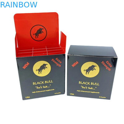 Hot bán trống Black Bull mật ong túi đóng gói nhựa với hộp hiển thị túi Mylar mật ong túi chất lỏng đóng gói