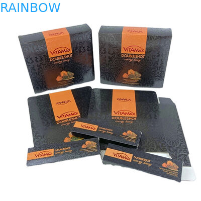 Bao bì chai mật ong giấy ván sang trọng Đen thanh lịch hộp mật ong đục đục