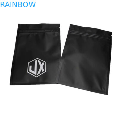 Matte đen ba mặt Seal cáp USB túi đóng gói nhựa với Zipper