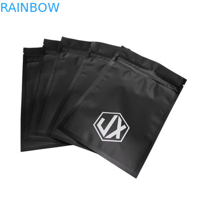 Matte đen ba mặt Seal cáp USB túi đóng gói nhựa với Zipper