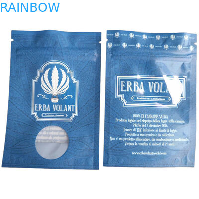 Thùng chống mùi UV cửa sổ sáng 3.5g CBD túi đóng gói hoa với khóa khóa