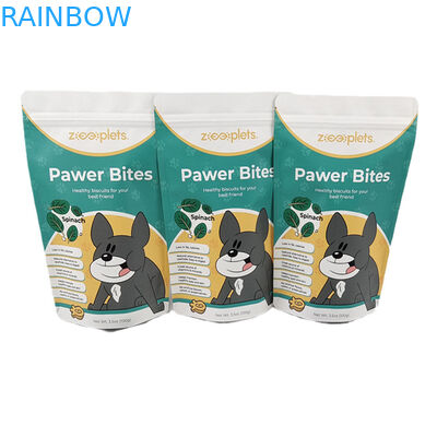 Low Moq Stand Up Pouch Kraft Paper Printed Packaging Bag for Pet Treat Thẻ chống mùi với logo