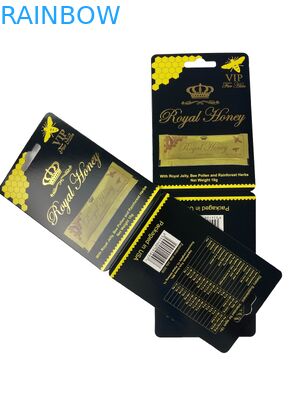 Bán bán buôn Royal Honey Sachet Bao bì Bảng giấy Bao bì mật ong sang trọng với dán nóng