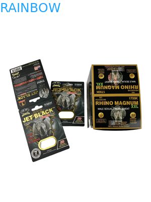 Bán nóng Thuốc nâng cấp tùy chỉnh Bao bì Bảng giấy Bảng thuốc Rhino Bảng thuốc Bảng giấy in với Blister