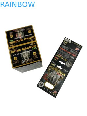 Bán nóng Thuốc nâng cấp tùy chỉnh Bao bì Bảng giấy Bảng thuốc Rhino Bảng thuốc Bảng giấy in với Blister