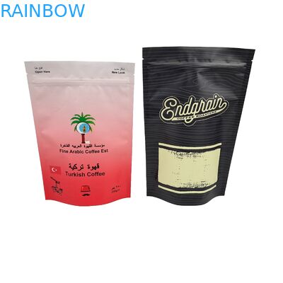 Matte/Glossy Custom Printed Stand Up Plastic Food Grade Packaging Bag Cho Bột Cà phê