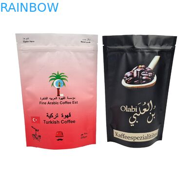 Arabica Cà phê đậu Custom in ấn bao bì chống rò rỉ Zipper Mylar nhựa đứng lên túi