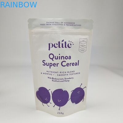 Biodegradable tái chế tùy chỉnh đứng lên túi khô thực phẩm vật nuôi đóng gói giấy Kraft màu nâu trắng