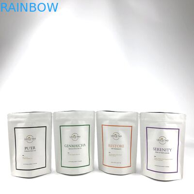 Túi đứng có thể đóng lại với logo tùy chỉnh cho bao bì túi trà khô