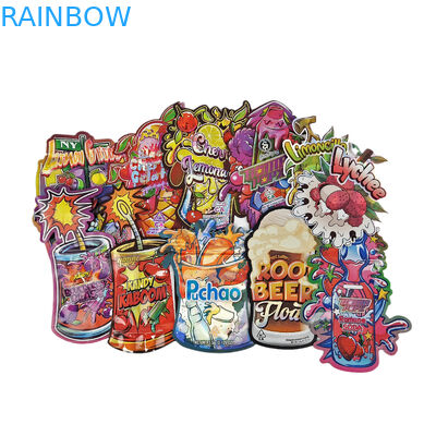 Thẻ in tùy chỉnh túi khóa chống trẻ em Thẻ đứng lên túi Holographic cho đồ ăn nhẹ và sản phẩm hàng hóa