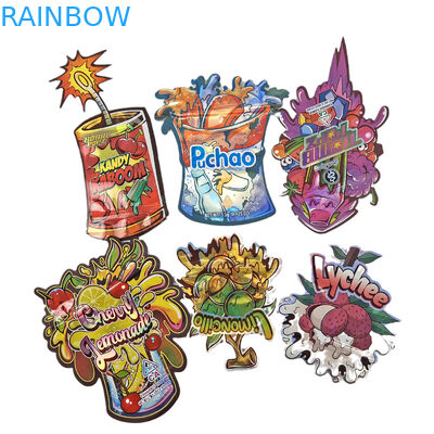 Thẻ in tùy chỉnh túi khóa chống trẻ em Thẻ đứng lên túi Holographic cho đồ ăn nhẹ và sản phẩm hàng hóa