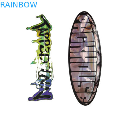 Custom 3.5g Holographic Die Cut Mylar Bags Bao bì hình dạng không đều Zipper Proof Smell Die Cut Plastic Packaging Bag