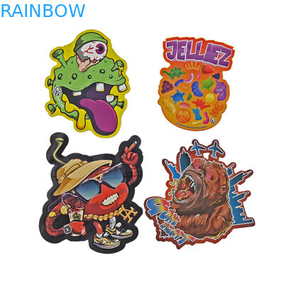 Bao bì hình dạng không đều Holograph Foil Die Cut Bags Special Shaped Ziplock Plastic Mylar 3.5g Die Cut Bags