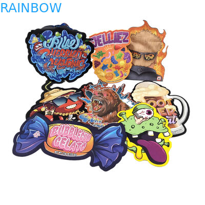 Thiết kế tùy chỉnh in túi Mylar bao bì Soft Touch nhựa 3.5g túi Mylar cắt đứt túi không đều bao bì