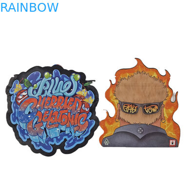 Bao bì túi in kỹ thuật số tùy chỉnh Holograph Foil Die Cut đặc biệt hình dạng Ziplock Plastic Mylar 3.5g Die Cut Bags