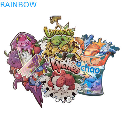 Logo tùy chỉnh in Die cắt Ziplock túi nhỏ đứng lên túi 3.5g Food Grade bao bì chống mùi với Zipper Mylar Ba