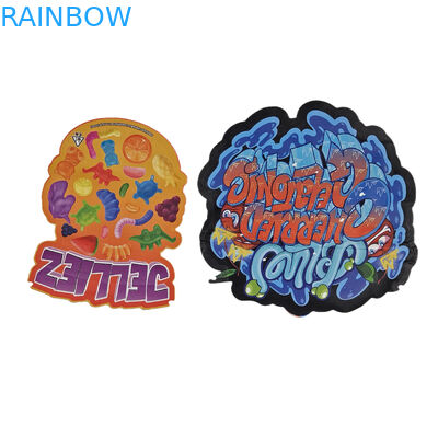 Custom in Soft Touch Holograph Die Cut không đều hình dạng đặc biệt nhựa khóa kín túi đóng gói thực phẩm Mylar