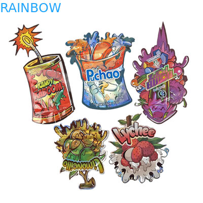 Custom in Soft Touch Holograph Die Cut không đều hình dạng đặc biệt nhựa khóa kín túi đóng gói thực phẩm Mylar