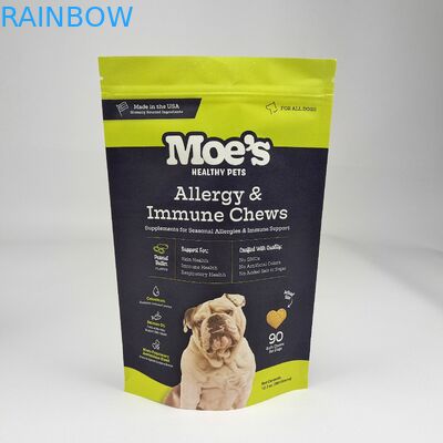 Thùng đóng gói thực phẩm in tùy chỉnh chống mùi Ziplock Kraft giấy đứng lên túi với khóa khóa và cửa sổ