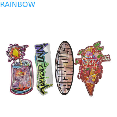 3.5g 7g tùy chỉnh in đặc biệt cắt đứt hình dạng không đều túi Mylar chống mùi với Zipper đồ ăn nhẹ bao bì túi Mylar