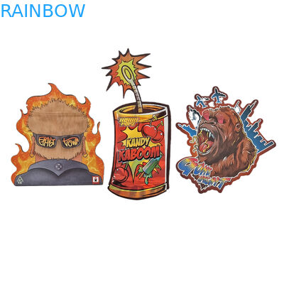 3.5g 7g tùy chỉnh in đặc biệt cắt đứt hình dạng không đều túi Mylar chống mùi với Zipper đồ ăn nhẹ bao bì túi Mylar